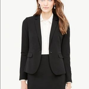 Ann Taylor One-Button Blazer - Black